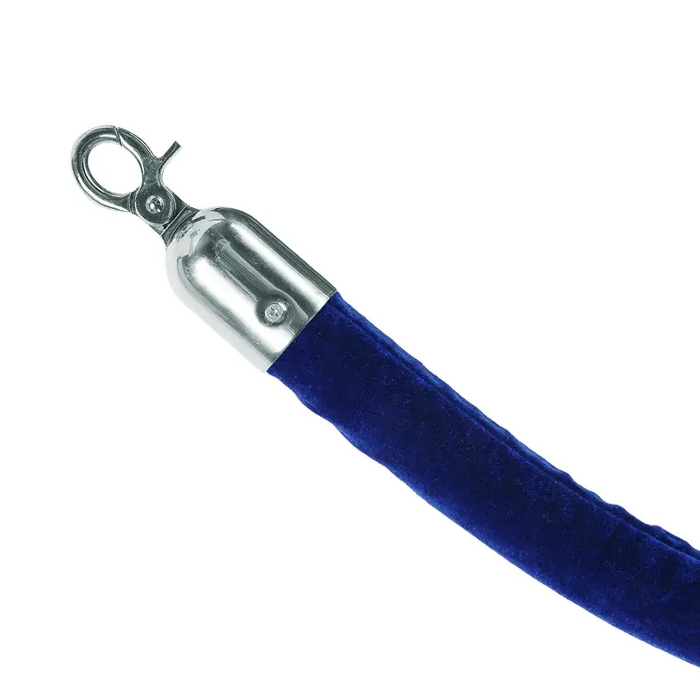 Potelet chrome-corde bleu.webp