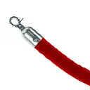 Potelet chrome-corde rouge.webp