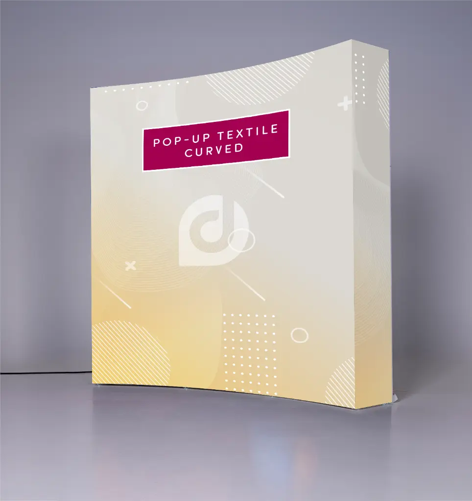 [SHPUPTC SP F Sta] Pop-Up Textile curved (Structure + Print, Frontside only, Without LED, Standard)